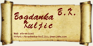 Bogdanka Kuljić vizit kartica